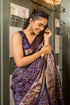 Vasthrlay Fashion Paisley Printed Grey Ethnic Wear