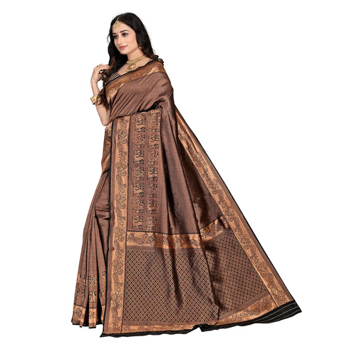 Vasthrlay Kanjivaram Unstitched Saree