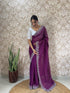 Vasthrlay Georgette Embellishments Scalloped Traditional