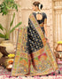 Vasthrlay Banarasi Jacquard Unstitched Grey Saree