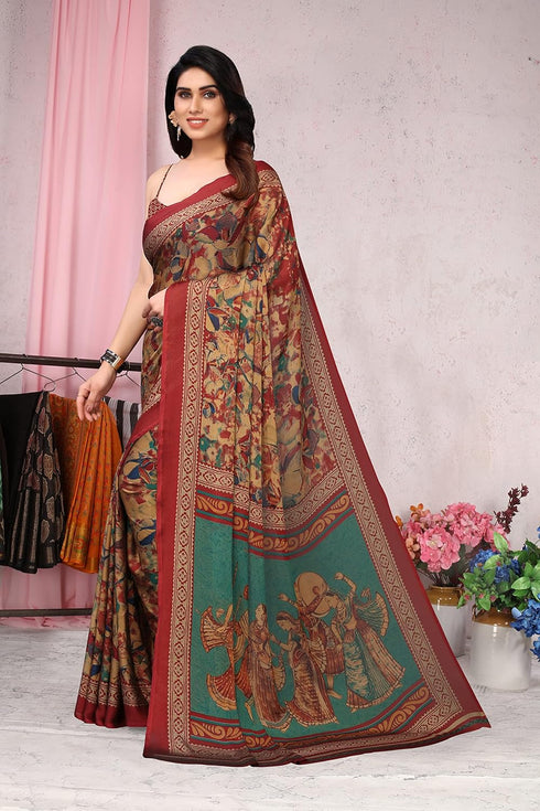 Vasthrlay Fashion Chiffon Printed Ethnic Wear