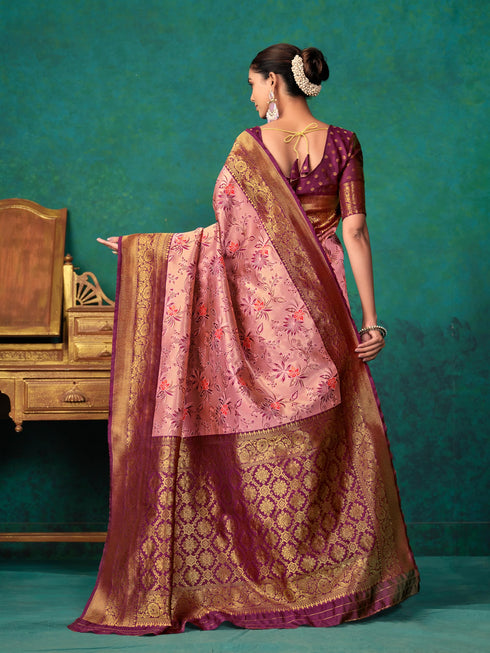 Vasthrlay Banarasi Floral Saree