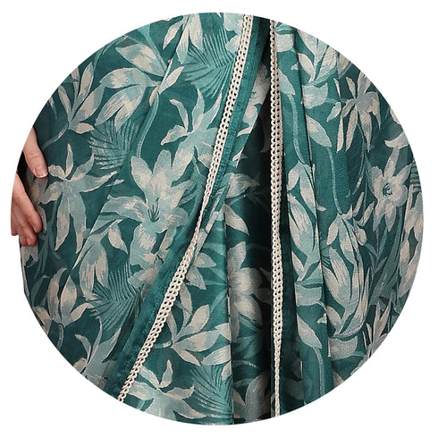 Vasthrlay Fashion Georgette Floral Printed Ethnic Wear