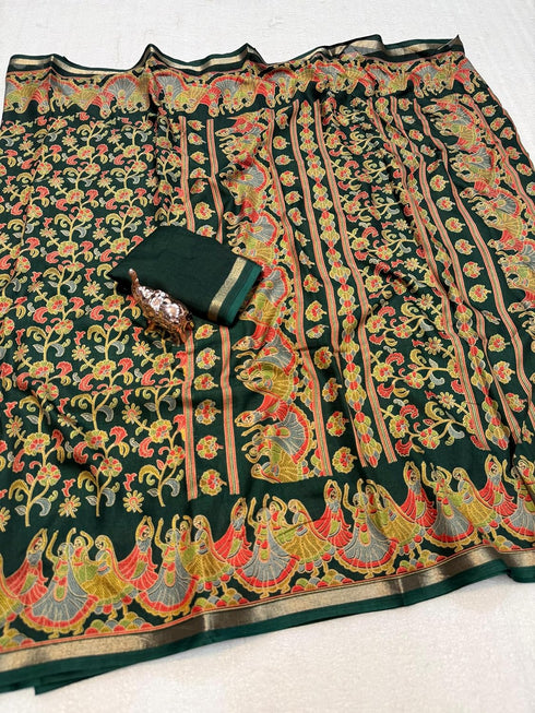 Vasthrlay Tussar Kalamkari Designer