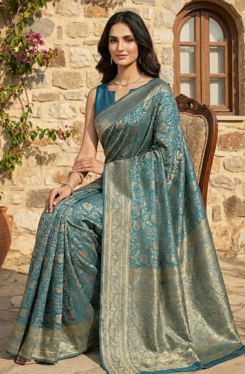 Vasthrlay Jacquard Floral Saree