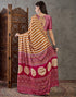 Vasthrlay Printed Tassels Unstitched Maroon Saree