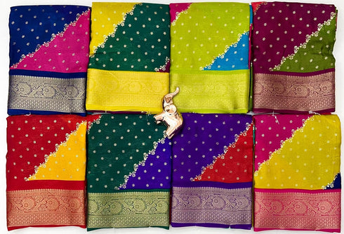 Vasthrlay Bandhani Kanjivaram Weaving