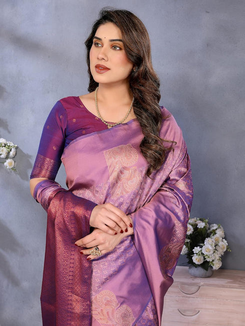 VasthrlaySilk Unstitched Pink Dark Free Ethnic Wear