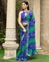 Vasthrlay Chiffon Bandhani Unstitched Green Saree
