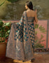 Vasthrlay Kanjivaram Jacquard Unstitched Rama Green Saree