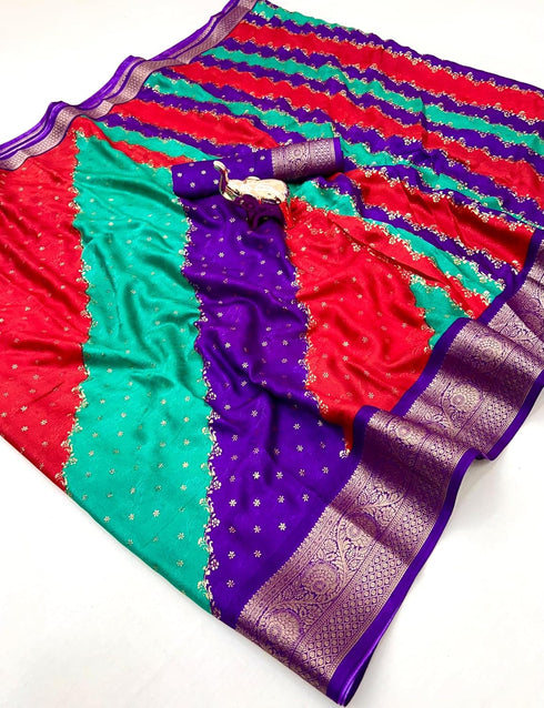 Vasthrlay Bandhani Kanjivaram Weaving