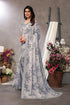 Vasthrlay Fashion Chiffon Printed Grey Ethnic Wear
