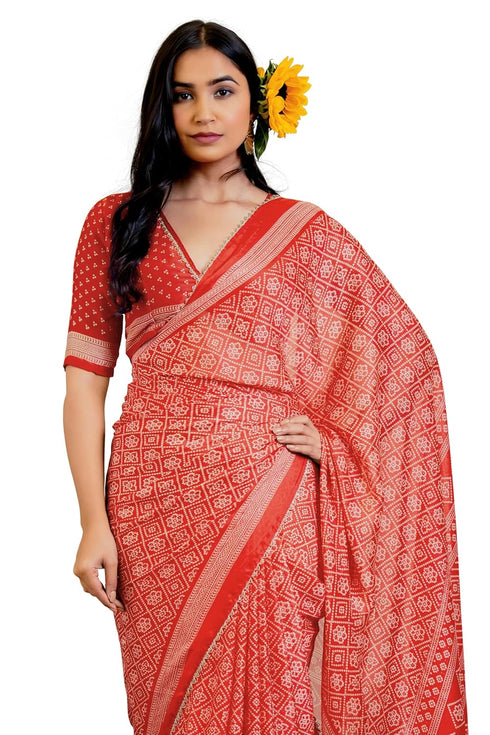Vasthrlay Fashion Georgette Leheriya Turquoise Ethnic Wear