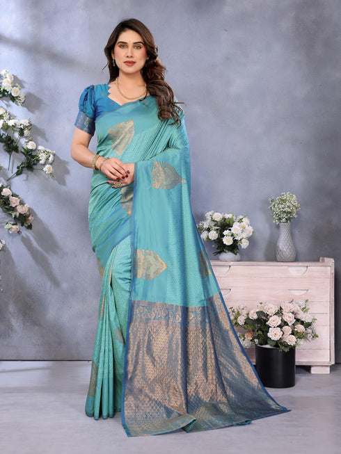 Vasthrlay Banarasi Unstitched Saree