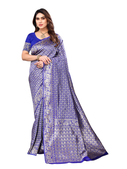 Vasthrlay Kanjivaram Unstitched Saree