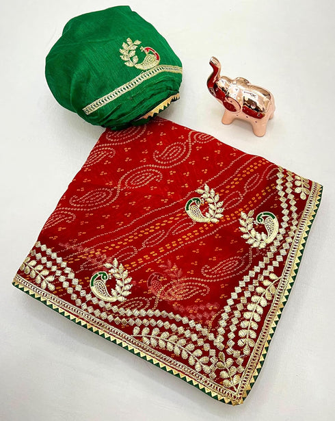 Vasthrlay Georgette Bandhani Embroidery