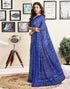Vasthrlay Womens Printed Unstitched Brown Saree