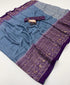 Vasthrlay Georgette Contrast Darkblue