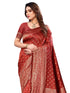 Vasthrlay Pink Kanjivaram Unstitched Saree
