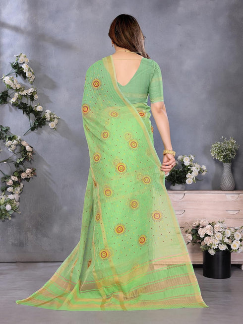 VasthrlayManipuri Unstitched Shagun Yellow Free Ethnic Wear