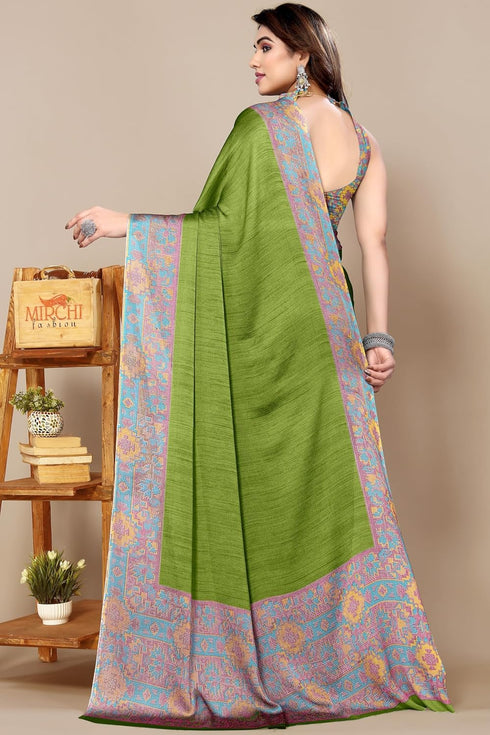 Vasthrlay Fashion Chiffon Dusty Turquoise Ethnic Wear