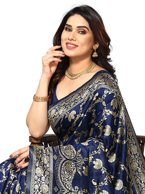 Vasthrlay Kanjivaram Unstitched Saree