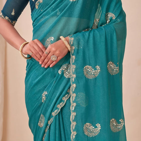 Vasthrlay Georgette Embroidery Unstitched
