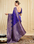 Vasthrlay Womens Banarasi Jacquard Sky Blue Saree