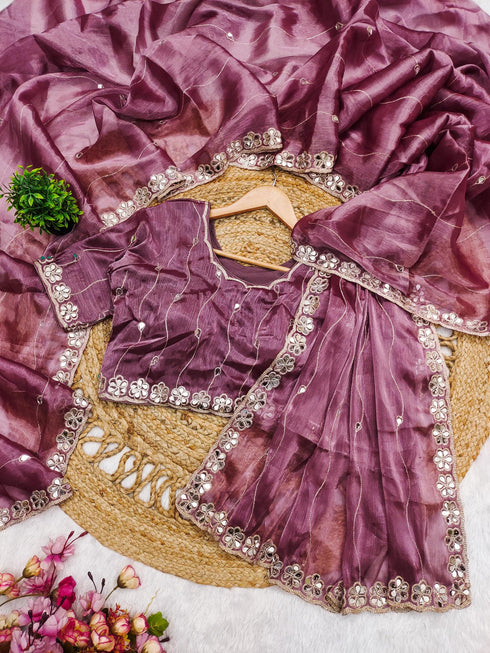 Vasthrlay Green Embroidery Saree