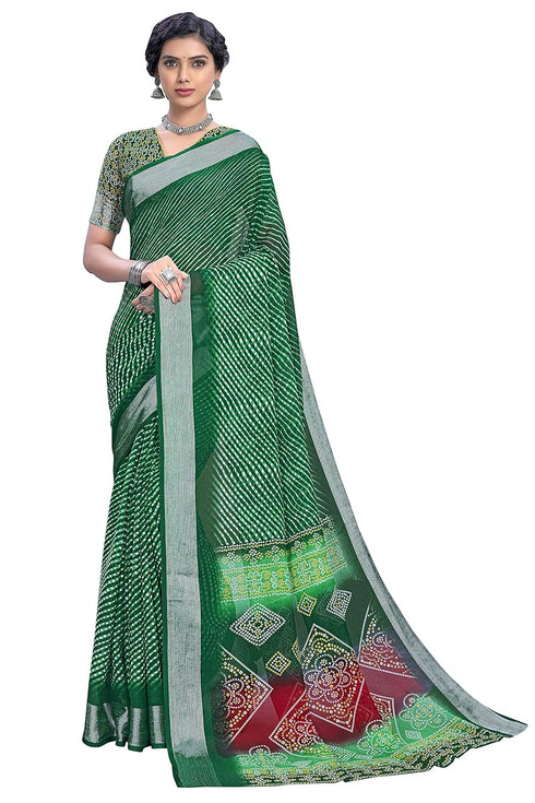 Vasthrlay Bandhani Chiffon Rani Ethnic Wear
