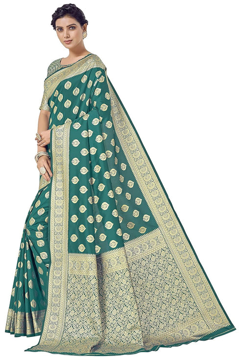 Vasthrlay Banarasi Gs Bridal Rama Ethnic Wear