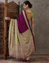 Vasthrlay Printed Tassels Unstitched Maroon Saree