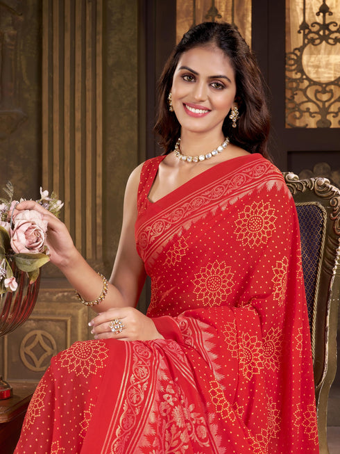 Vasthrlay Georgette Unstitched Saree