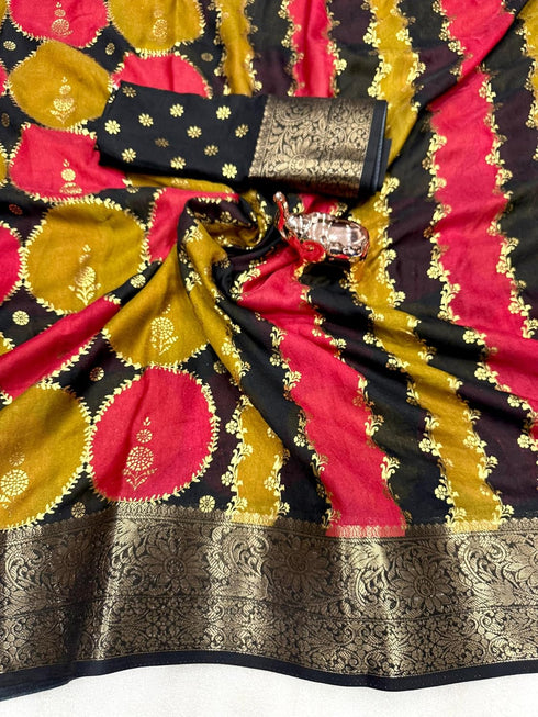 Vasthrlay Bandhani Kanjivaram Weaving