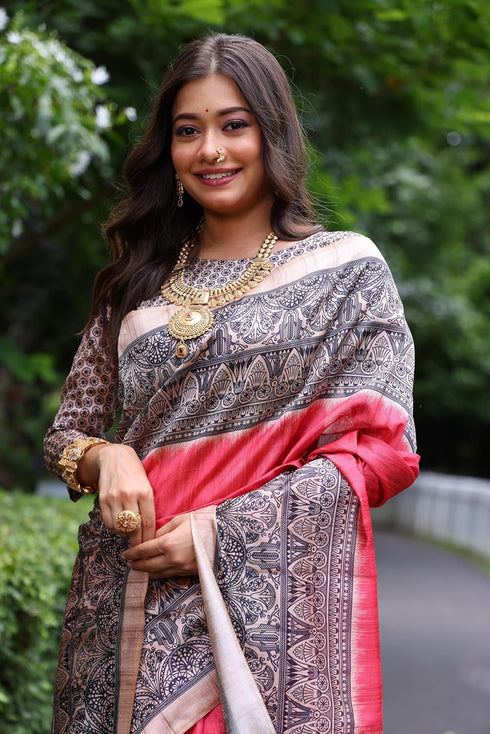 Vasthrlay Tussar Silk Saree