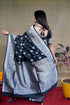 Vasthrlay Silver Banarasi Saree