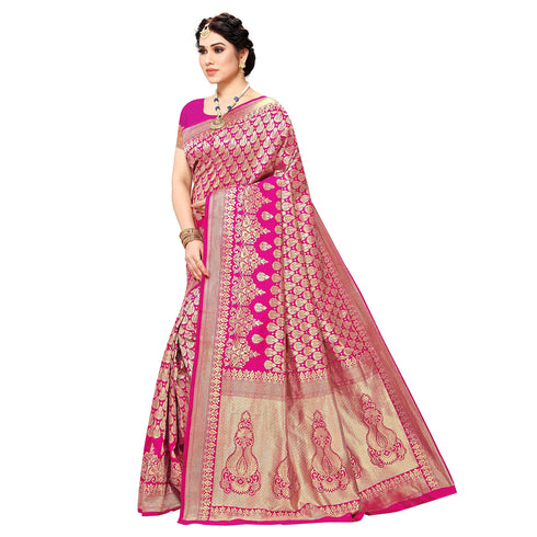 Vasthrlay Wine Kanjivaram Unstitched Saree