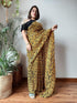 Vasthrlay Georgette ST ZEBRA CRUSH Mustard