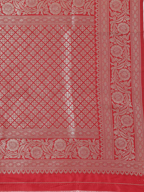 Vasthrlay Silver Banarasi Saree