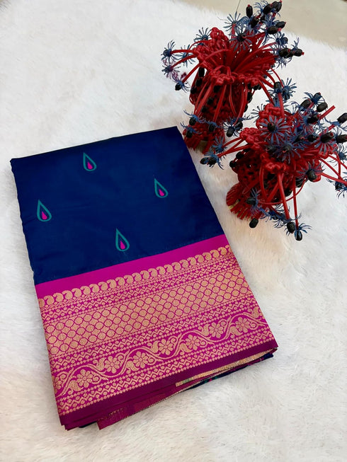 Vasthrlay Paithani Kanjivaram Royalblue