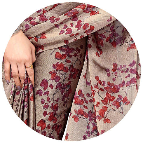 Vasthrlay Fashion Chiffon Printed Dusty Ethnic Wear