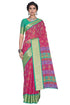 Vasthrlay Organza Bandhani Green Ethnic Wear