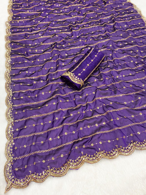 Vasthrlay Orange Traditional Saree