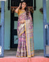 Vasthrlay Handloom Multicolour Pink Blue Saree