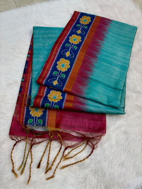Vasthrlay Kalamkari Floral Tussar Designer Blouse