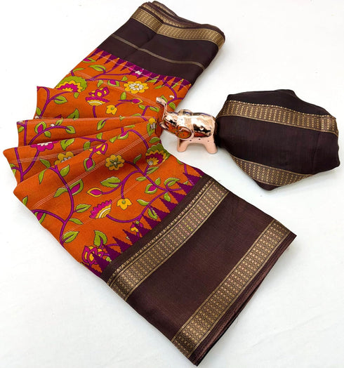 Vasthrlay Tussar Print Saree