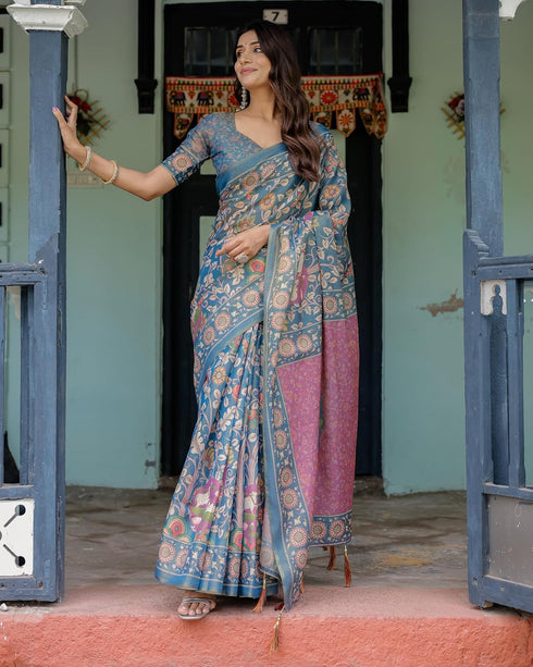 Vasthrlay Handloom Traditional Paisley Saree