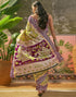 Vasthrlay Womens Printed Unstitched Maroon Saree
