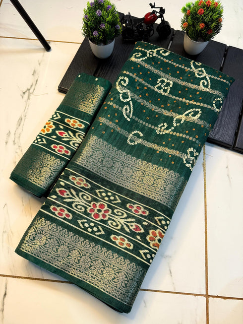 Vasthrlay Tussar Bandhani Weaving