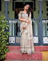 Vasthrlay Handwoven Printed Tasselled Saree